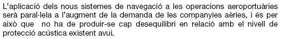 Extracte del pla d''aeroports i heliports de Catalunya (2009-2015) on queda const�ncia que cal protegir mediambientalment l'entorn de l'aeroport de Barcelona-El Prat